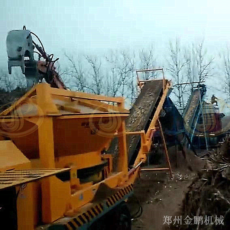郑州金鹏树墩削片机在树墩树头预粉碎处理中的选型